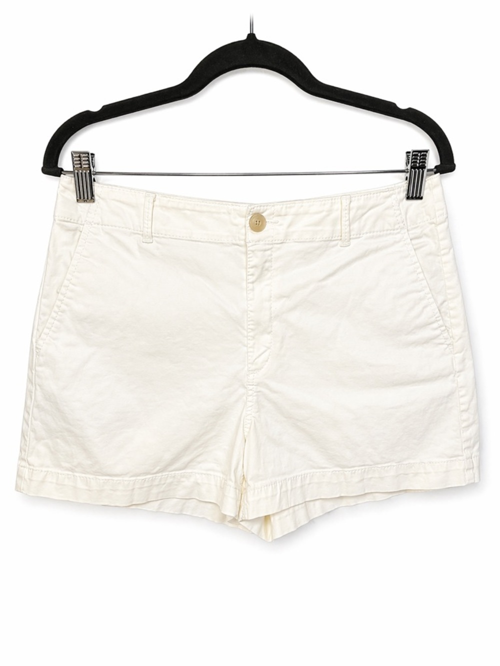 LOFT NWOT White The Washed Twill Shorts 14P 3.5” Inseam Petite Summer Chic